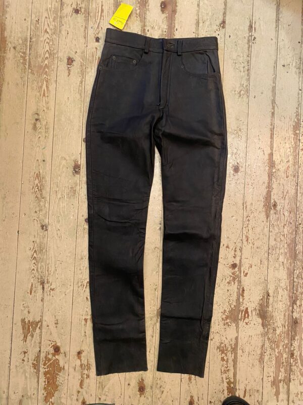 Vintage echt leren broek, Jeans model - Afbeelding 3