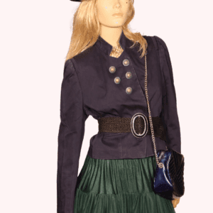 Vintage blouse blauw