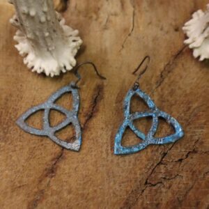 Uhr Copper: koperen oorbellen "Triquetra"